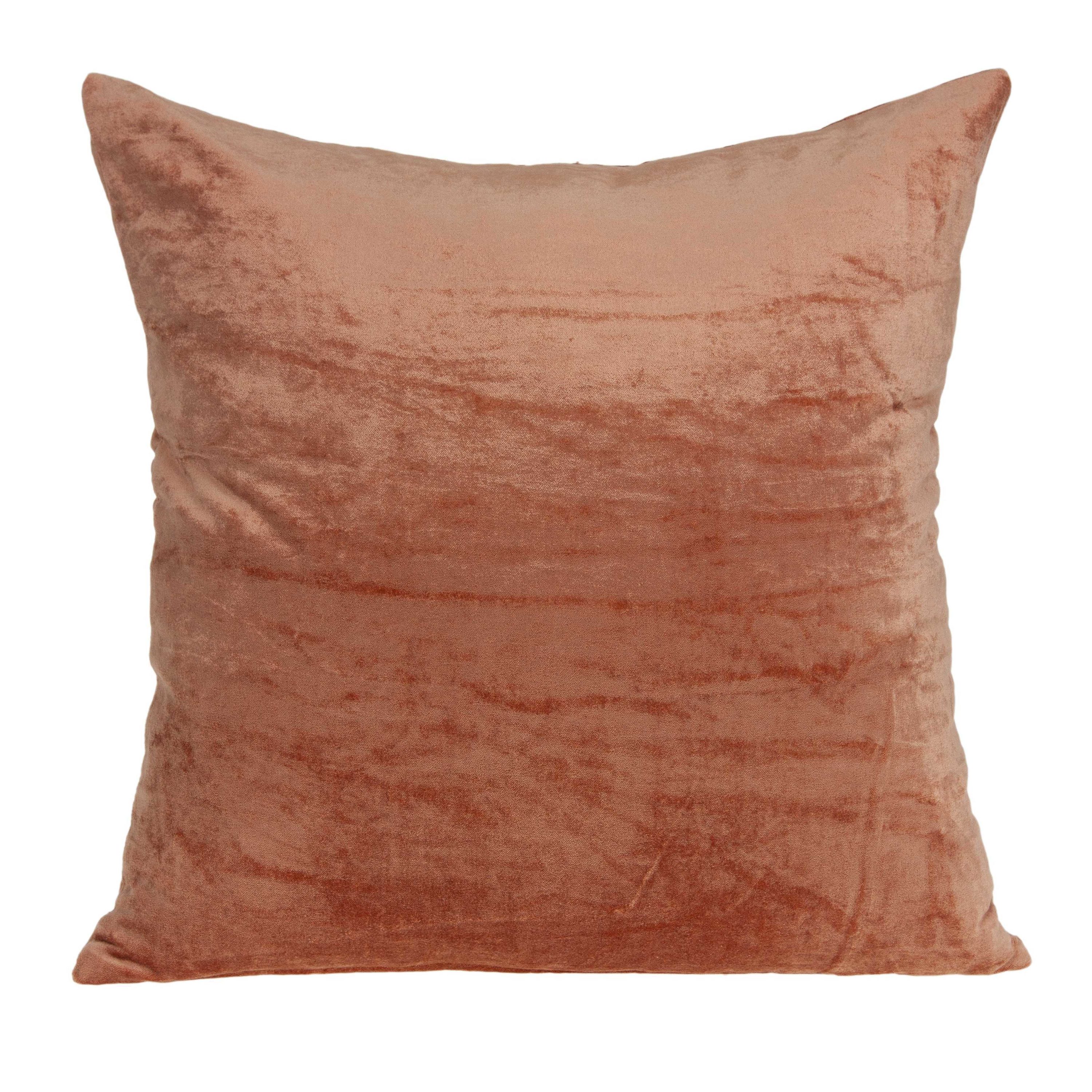 HomeRoots Jordan Orange Standard Cotton Viscose Blend Pillow Case | 334179