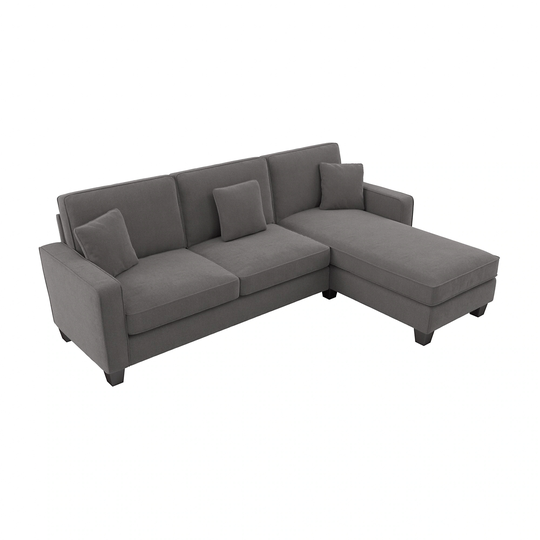 Bush Furniture Stockton Modern French Gray Herringbone Fabric Polyester/Blend Sectional | SNY102SFGH-03K