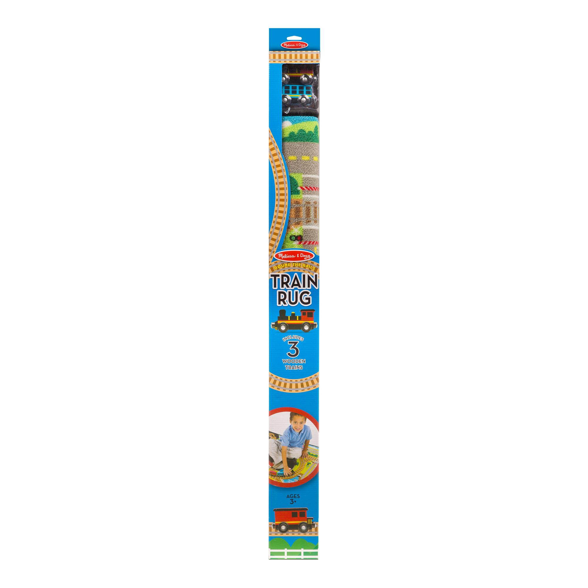 Melissa & Doug Round The Rails Train Rug: Multi - Fabric by World Market