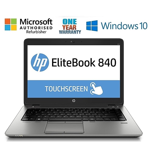 HP EliteBook 840 G2, 14" Refurbished Laptop, Intel i5 5300U 2.3 GHz Processor, 8GB Memory, 240GB SSD, Windows 10