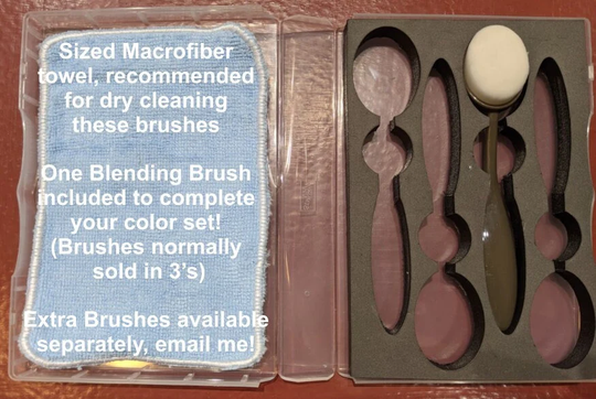 Blender Brushes Storage - With One Brush Included & Microfiber Cleaning Towel