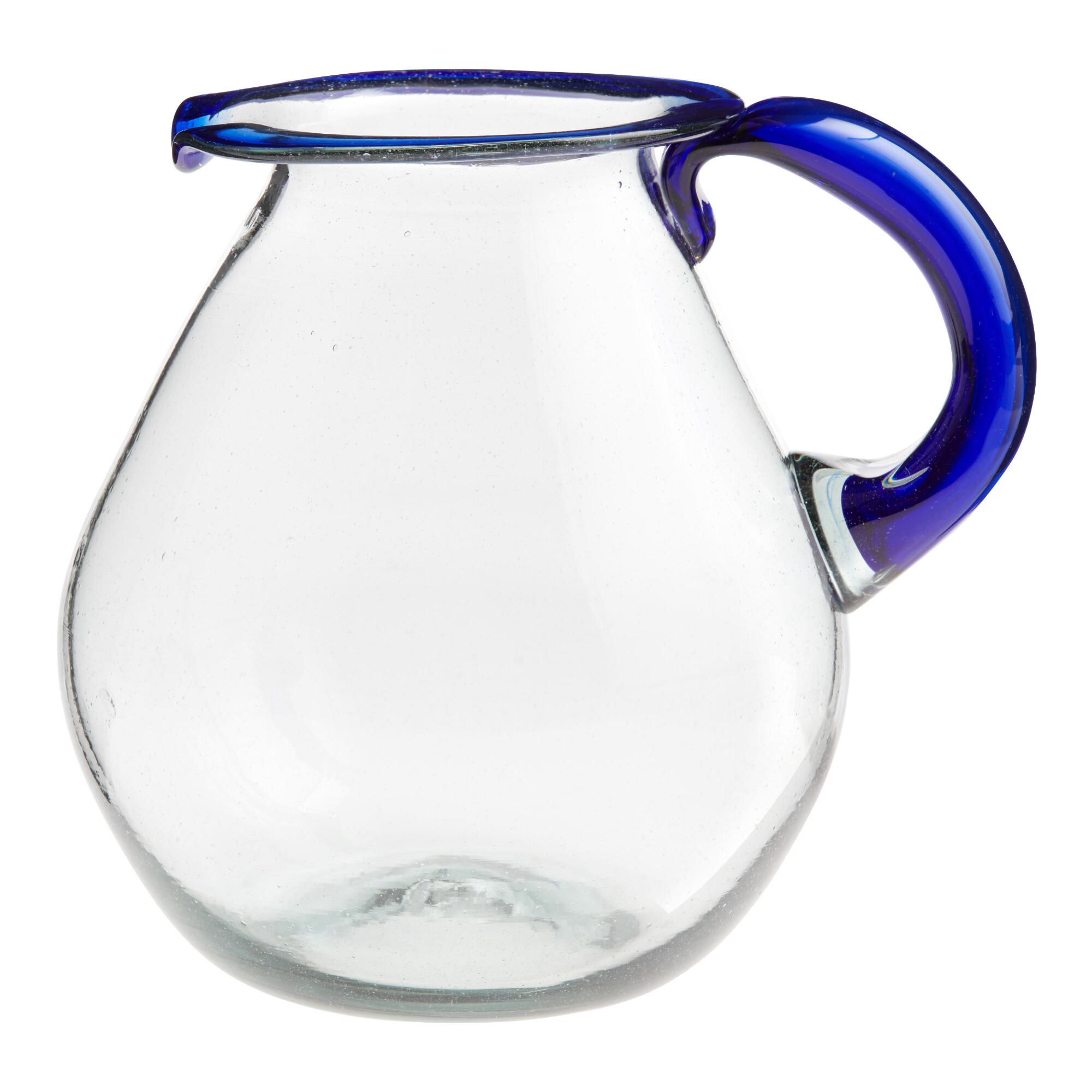 Blue Rocco Margarita Pitcher - Glass by World Market