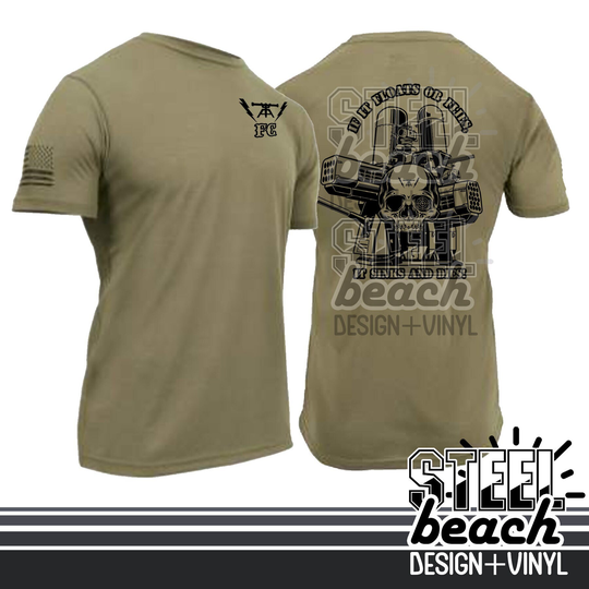 Navy Fire Controlman T-Shirt - Coyote Brown Military Uniform Shirt Fca Aegis Aq