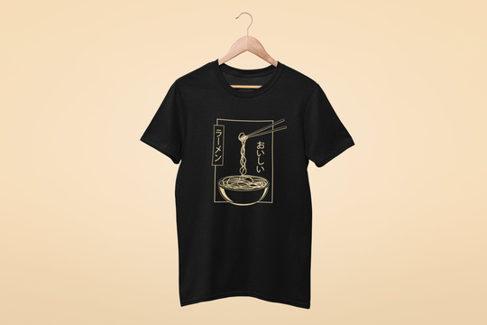 Ramen Bowl T Shirt, Noodles, Japanese Tee Aesthetic Unisex Jersey Short Sleeve