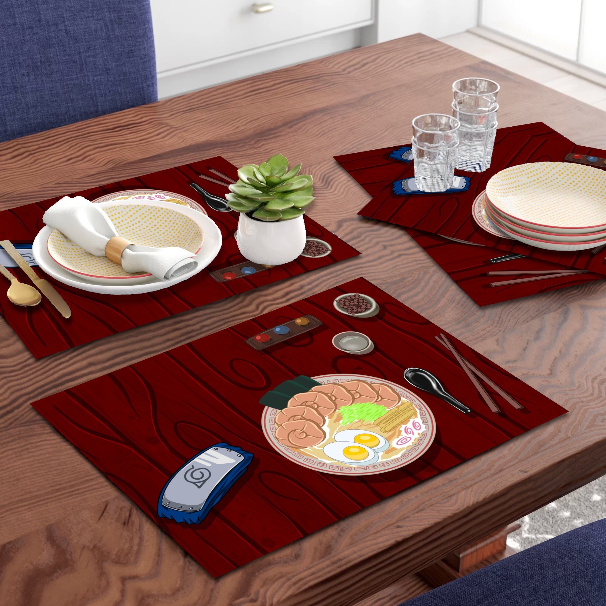 Anime Placemats - Ramen Restaurant 1 Woven Placemat