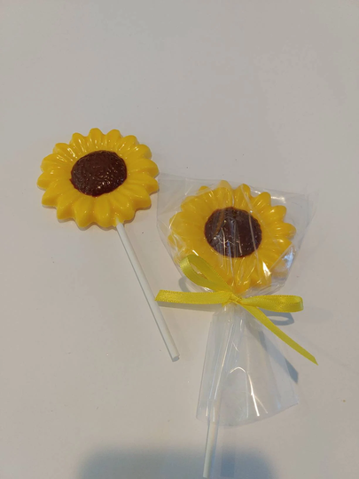 Sunflower Chocolate Lollipops(12
