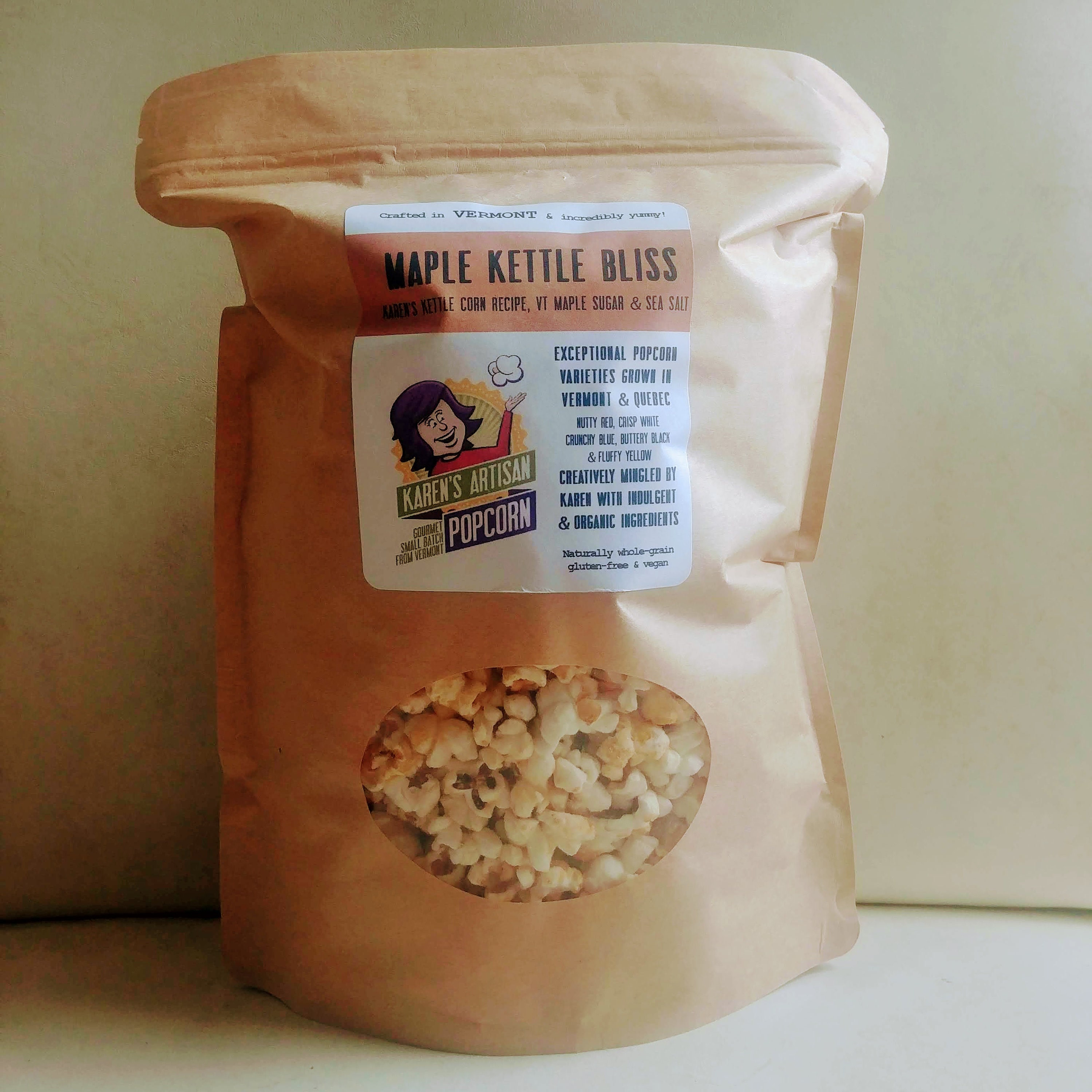 Maple Kettle Bliss Popcorn - 3 Bags Of Gourmet Made in Vermont Sugar & Sea Salt Kettle Corn