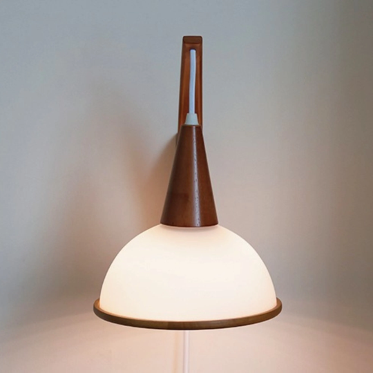 Plug in Wall Sconce | Japanese Walnut Wood Lamp Light| Modern Lighting