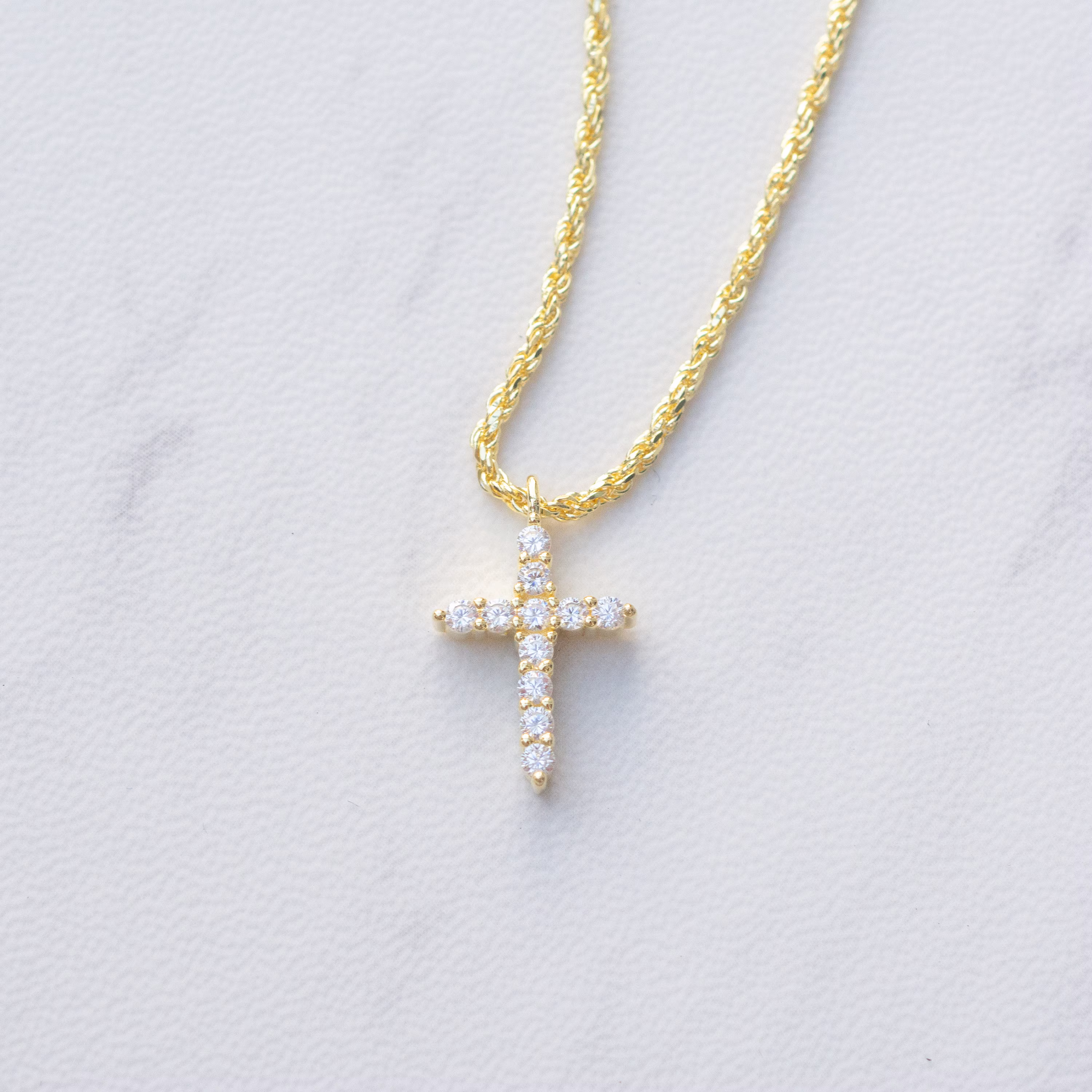 Cross Necklace, Pendant, Gold Dainty Religious Gift For Her, Christmas