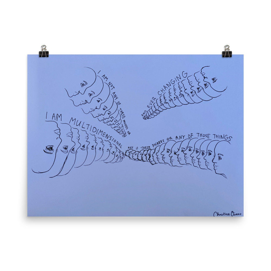 White Multidimensional & Ever Changing Poster Print