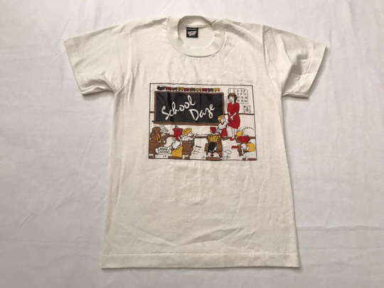 Vtg 80S School Daze Tshirt Tee Kids Children 14-16 Classroom Screen Stars Retro Ladies Xxs