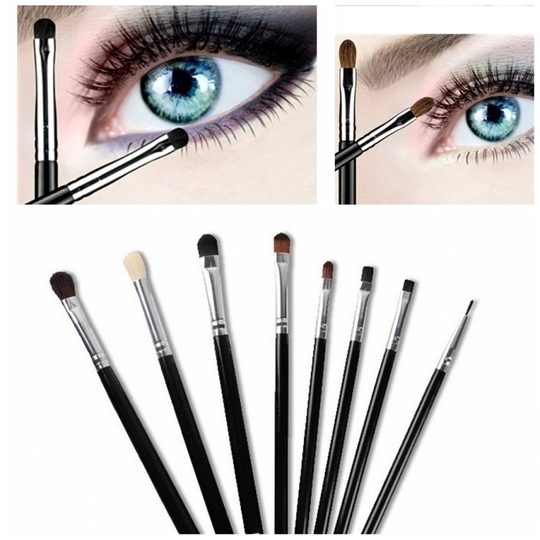 8PCS Professional Makeup Eye Foundation Eyeshadow Brushes Blending Brush Set (Size: 18.5 cm)