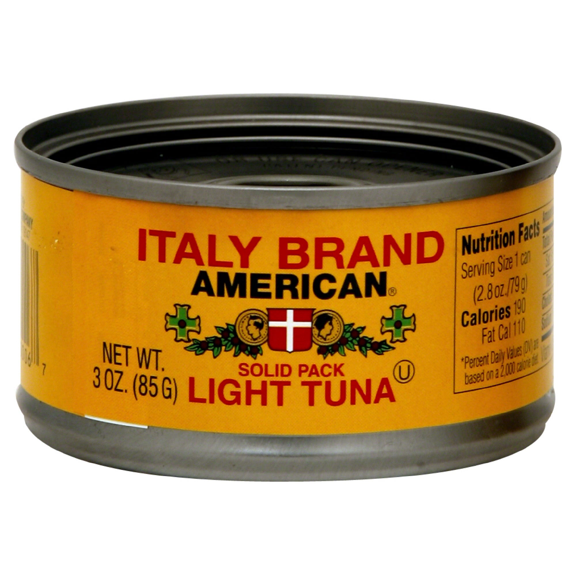 Italy Brand Light Tuna, Solid Pack - 3 oz