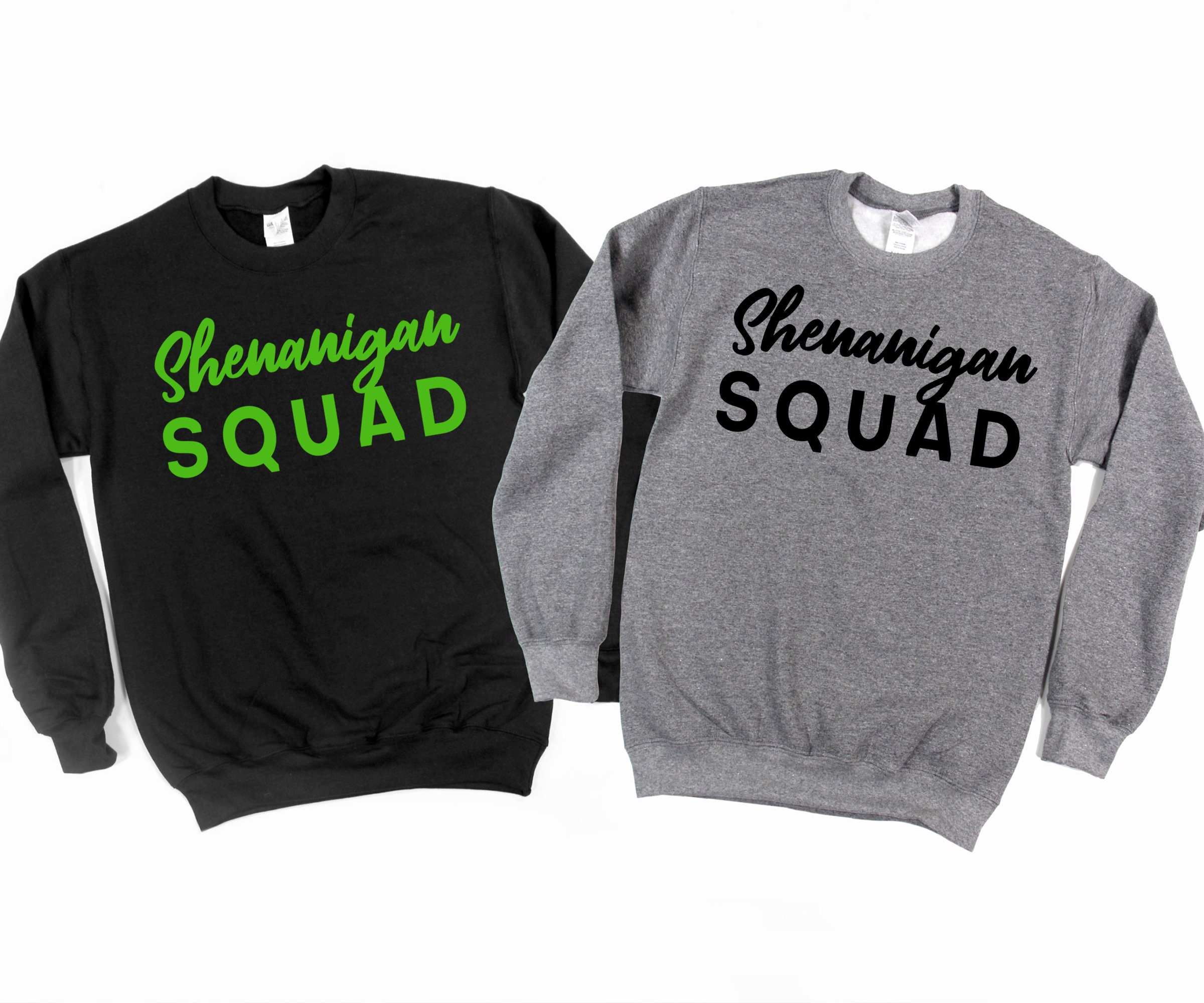 st Patricks Day Shenanigan Squad Unisex Womens Sweatshirt Sweater For Bar Crawl