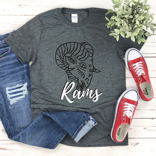 Rams Shirt, Spirit Wear, Shirts, Tshirt, Rams, Football, Mascot