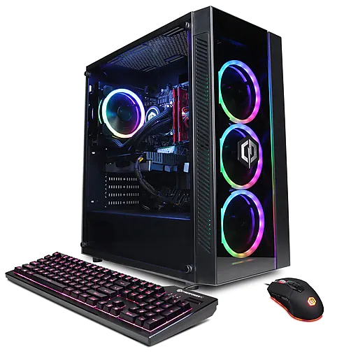 CyberPowerPC Gamer Supreme Liquid Cool Gaming Desktop Computer, Intel Core i9, 32GB Memory, 500GB SSD + 2TB HDD (SLC10700V6)