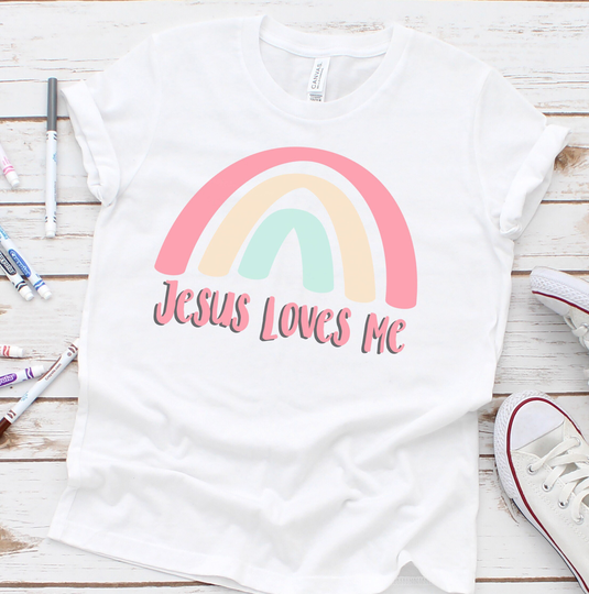 Jesus Loves Me Youth Tee, Christian Kids Shirts, Christmas Gift For Kids, Baptism Gift, Shirt, Faith Shirt