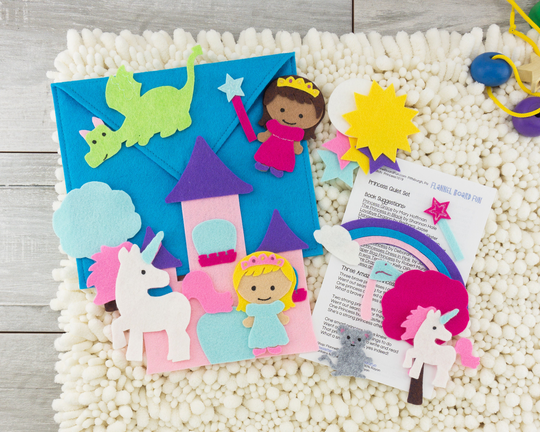 Princess Activity Toy, Big Sister/New Baby Gift, Felt Play Set For 4 Year Old Girl, Montessori Travel Toy & Quiet Creative