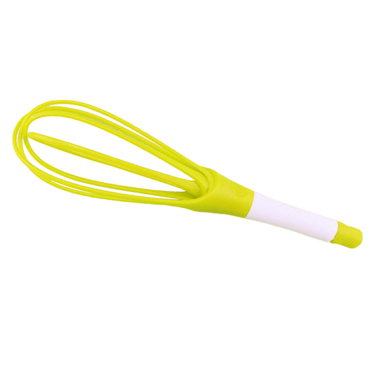Plastic Manual Rotary Egg Beater Mixer Blender Cream Butter Whisk Kitchen Gadget - yellow