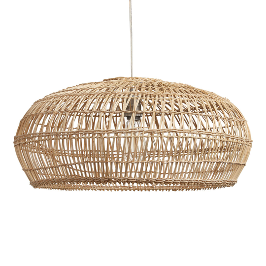Bamboo Open Weave Orb Pendant Shade: Gray by World Market
