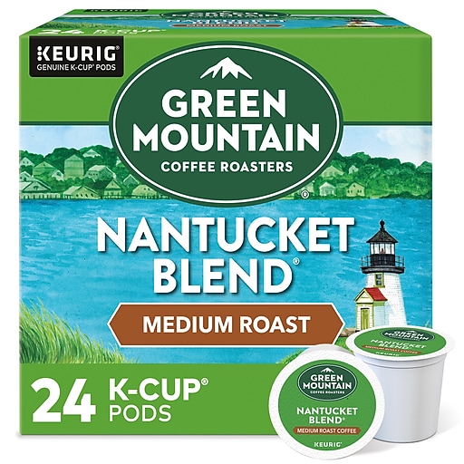 Green Mountain Nantucket Blend Coffee, Keurig K-Cup Pods, Medium Roast, 24/Box (6663)
