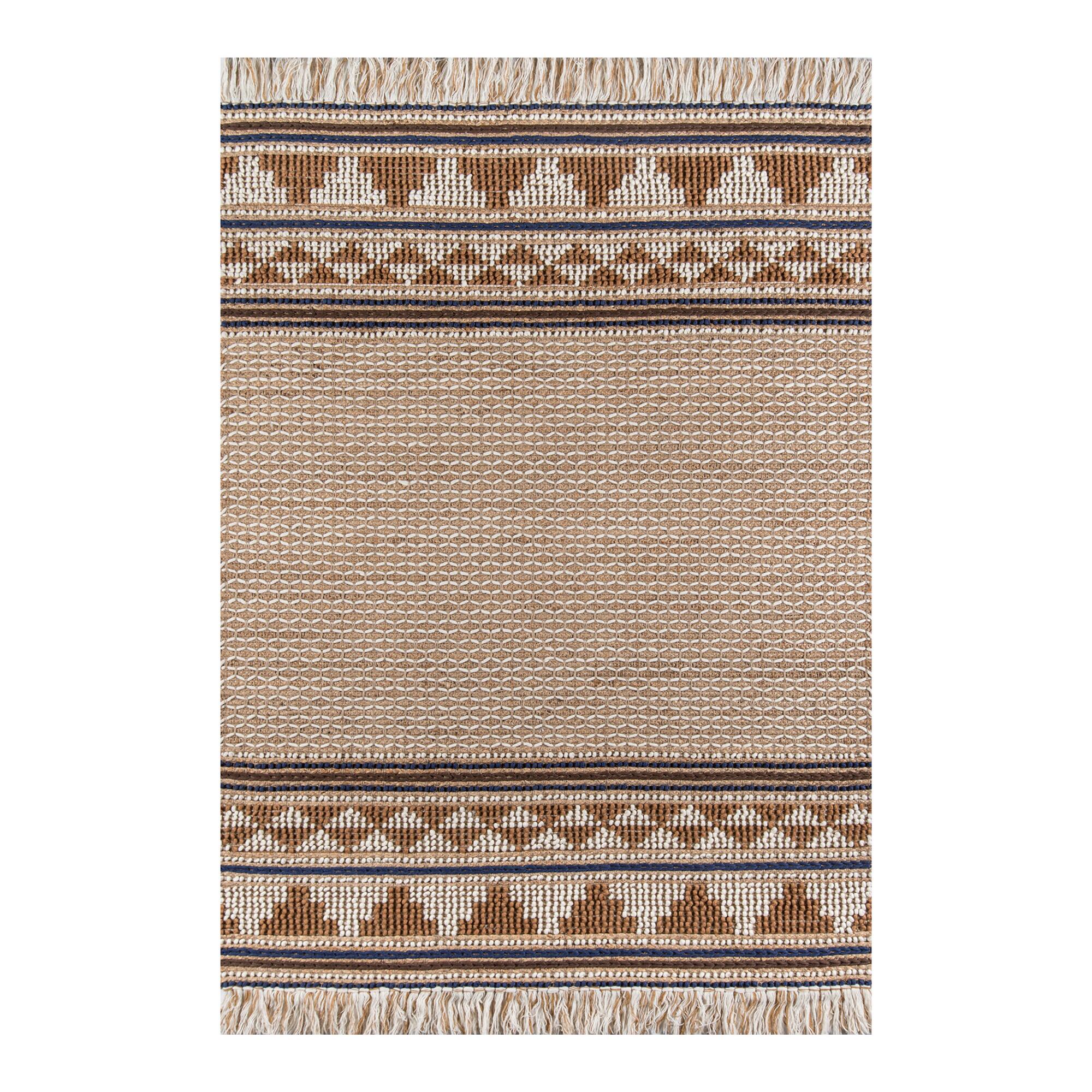 Brown and Natural Wool and Jute Neena Area Rug by World Market