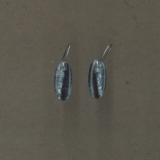Dendritic Opal & Sterling Silver Earrings Handmade By Chris Hay