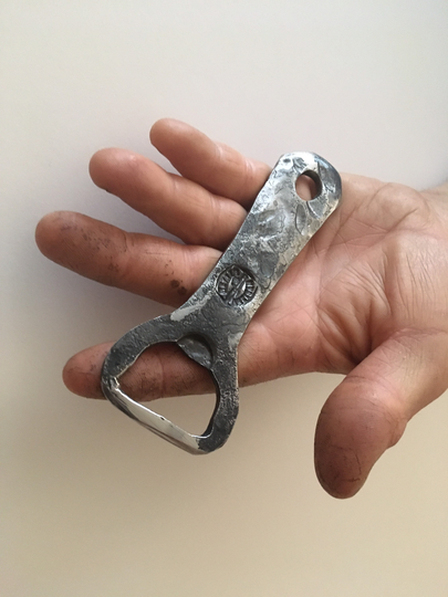 Hand-Forged Bottle Opener, Custom Personalized Tool Steel Cap Opener