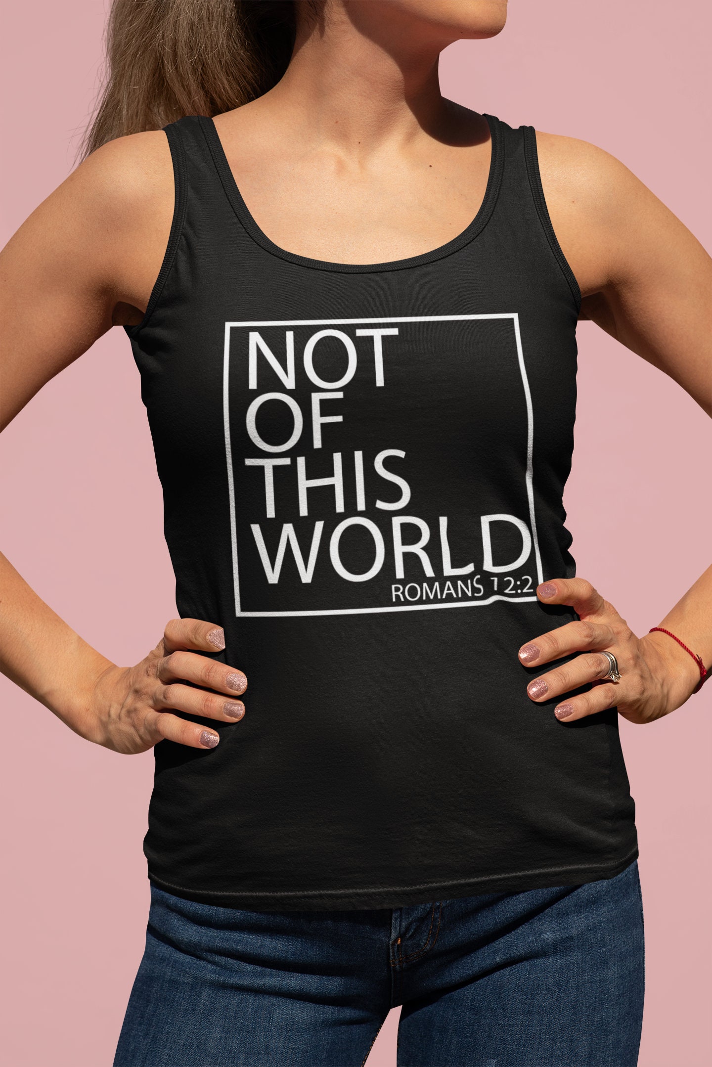 Not Of This World - Romans 122 Women's Christian Flowy Tank Top