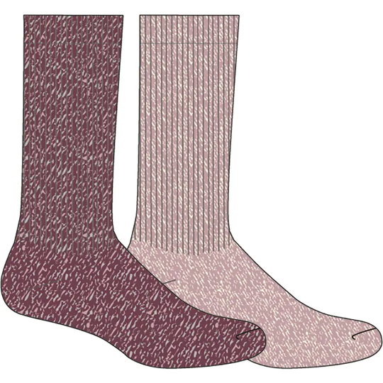 Free Country 2-Pack Women's Cotton Blend Crew Socks (Size 8 To 12) | FCW10004