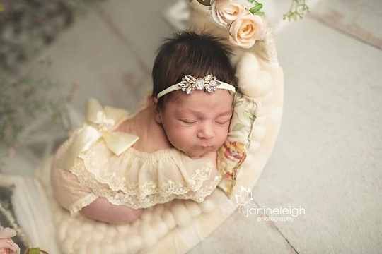 Newborn Girl Romper, Romper Set, Photo Prop, Newborn Outfit, Blush Set