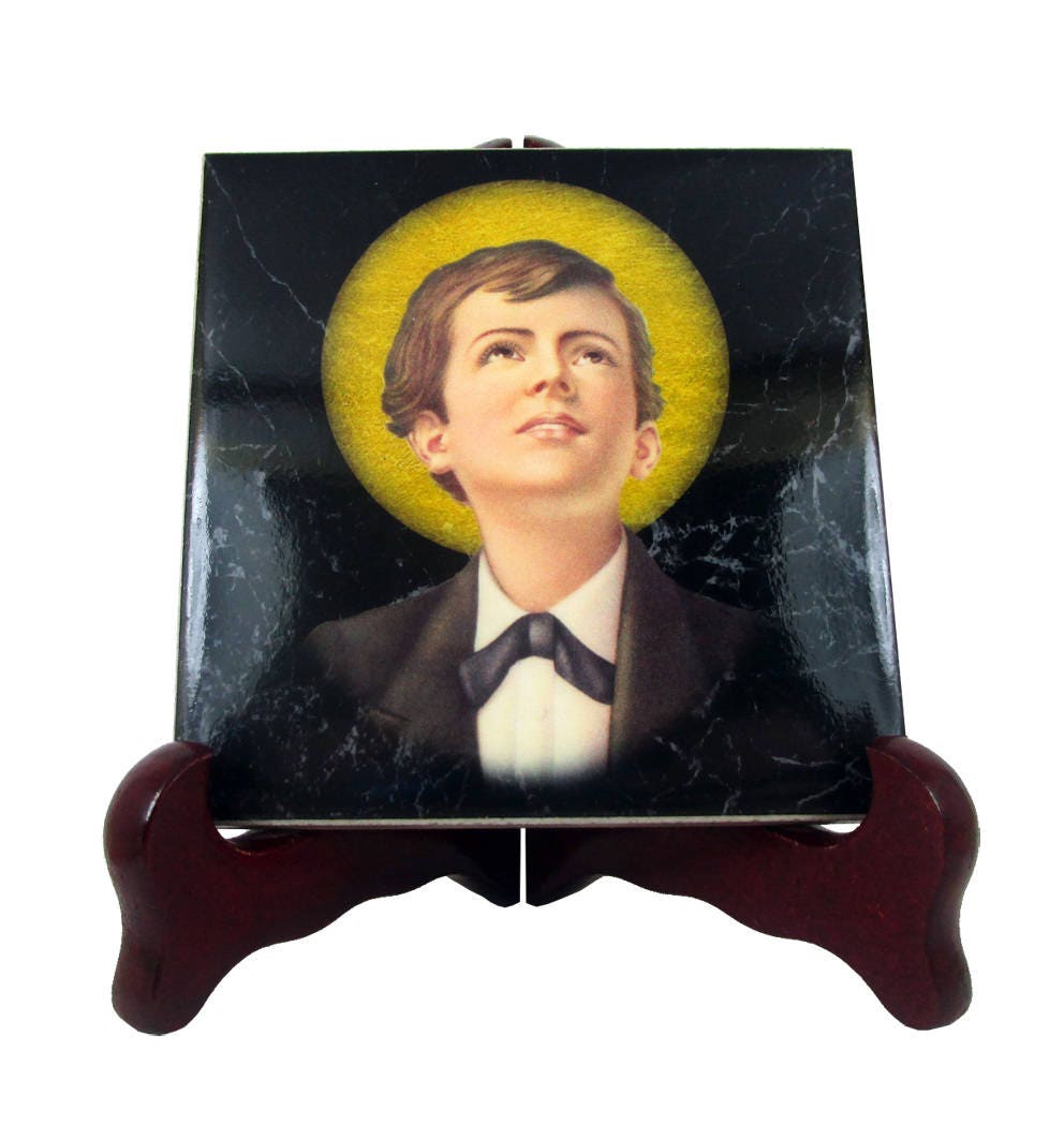 Saint Dominic Savio - Catholic Saints Serie Icon On Ceramic Tile Saint Art St