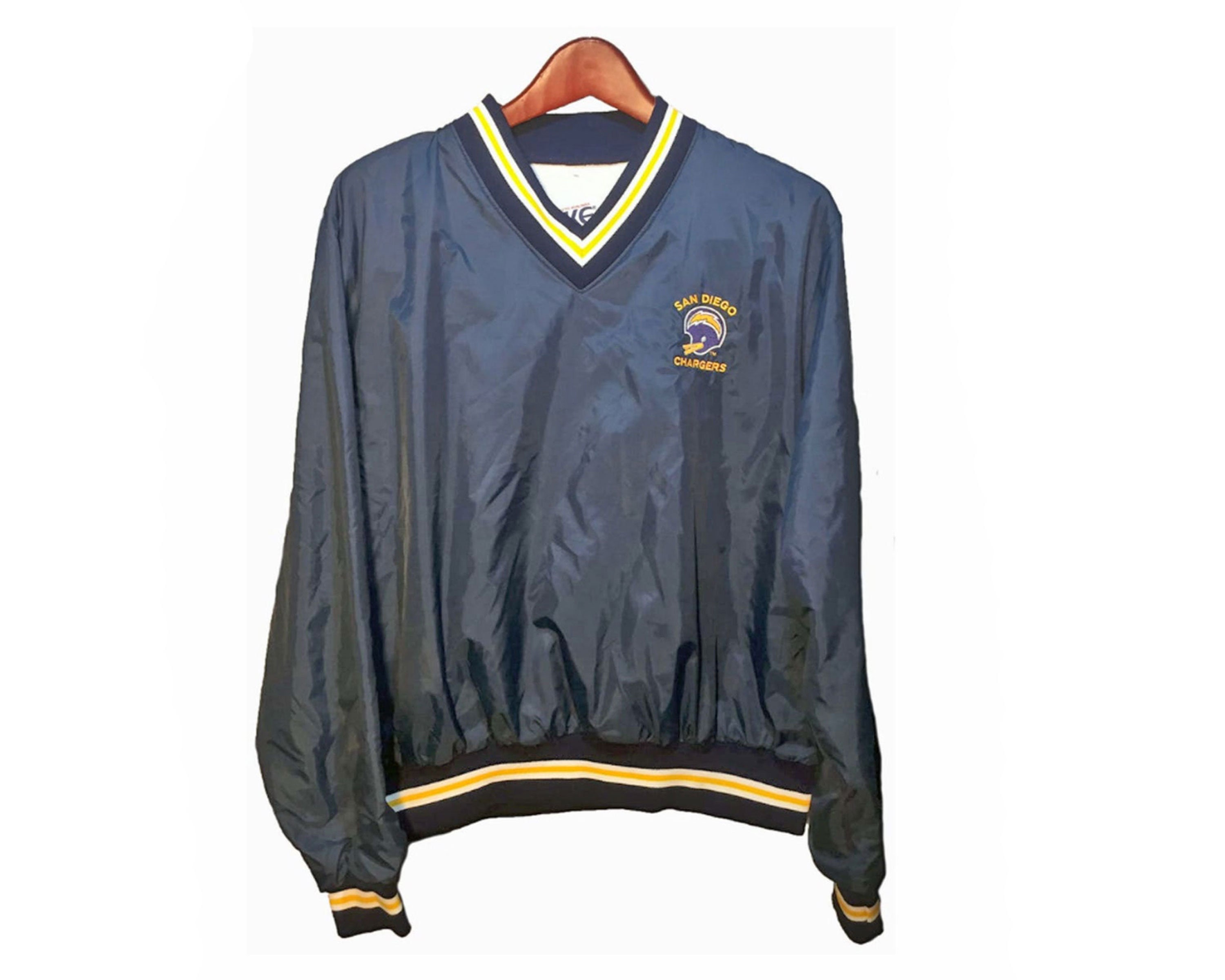 San Diego Chargers Blue N.f.l. Windbreaker Sweatshirt Men's Size 42/44 M || Sport National Football League