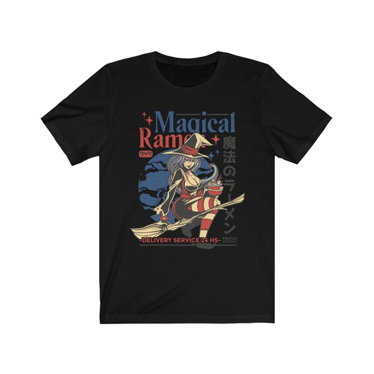 Magical Ramen Delivery Service T-Shirt | Shirt Foodie Japan Kanji