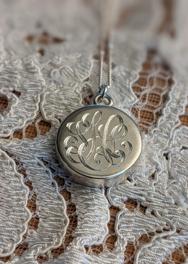 Monogram Necklace For Wife To Be. Personalized Jewelry Your Fiancée. Wedding Gift From Husband. Sterling Silver Monogrammed Pendant