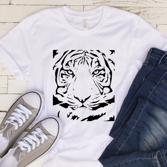 White Tiger T Shirt, Animal T Shirt For The Zoo, King Fathers Day Stripe