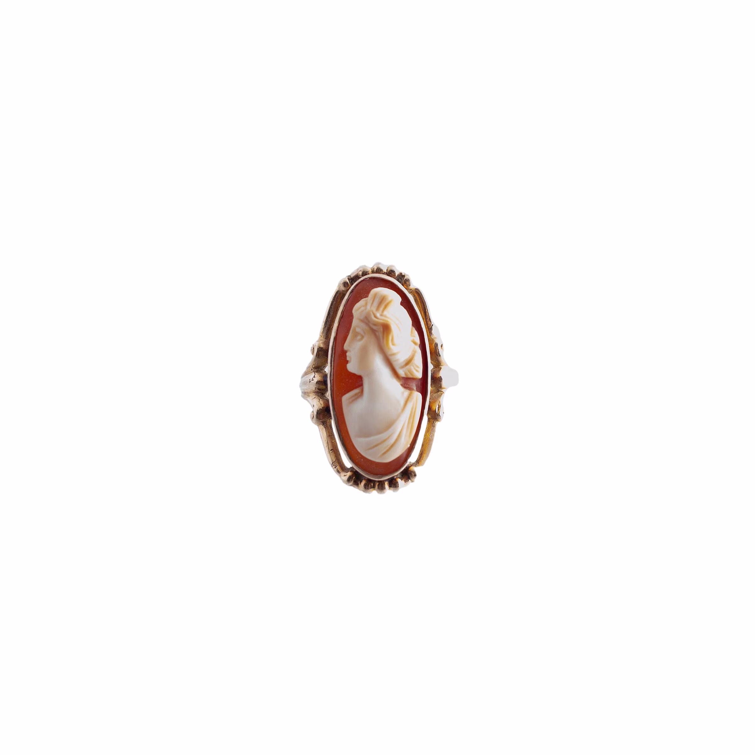 Antique 10K Gold Cameo Ring
