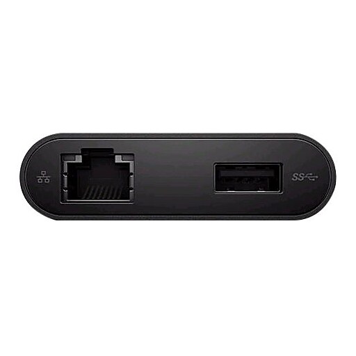 Dell 470-ABNL USB Type-C to HDMI/VGA/Ethernet/USB Video Adapter, Black