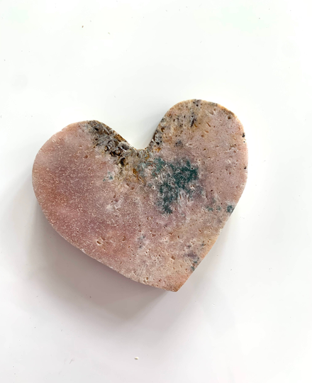 Pink Amethyst Heart Stone Carving Pah03