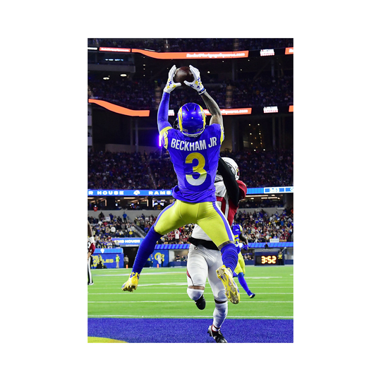 Odell Beckham Jr Nfl Football Poster Print Photo Wall Art Limited Super Bowl Los Angeles Rams 8x10 11x17 16x20 22x28 24x36 27x40
