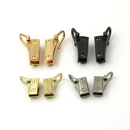 2Pair Screw D Rings Purse Connector Handbag Chain Connector Metal Bridge Gold Leather Clip Handbag For Bag Findings