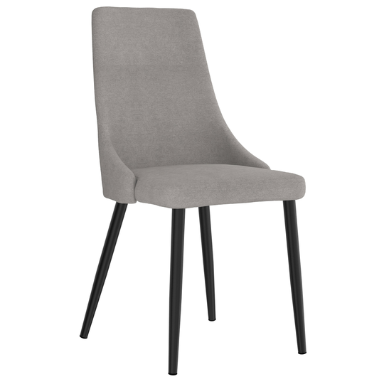 Worldwide Homefurnishings Set of 2 Contemporary/Modern Polyester/Polyester Blend Upholstered Side Chair (Metal Frame) in Gray | 202-536GRY