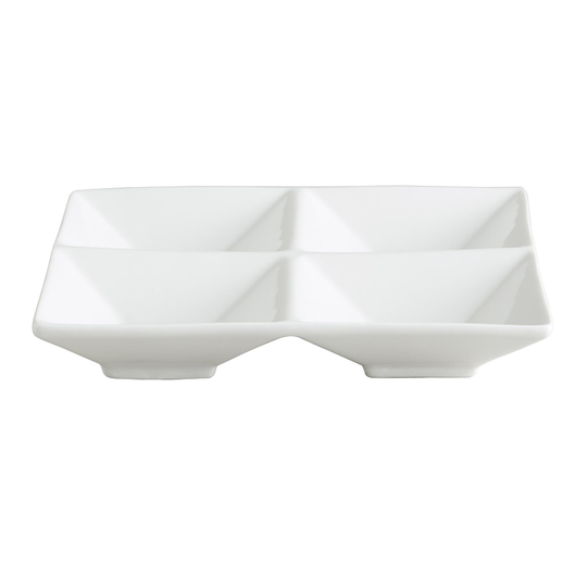White Porcelain Divided Tasting Tray Set Of 6 by World Market