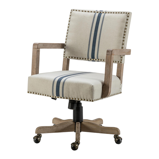 Greeley Upholstered Home Office Chair: Blue/Natural by World Market