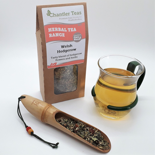 Welsh Hedgerow Loose Leaf Herbal Blend, 50G Retail Box, Elderflower, Linden Leaves, Rosehip, Nettle & Raspberry Leaf