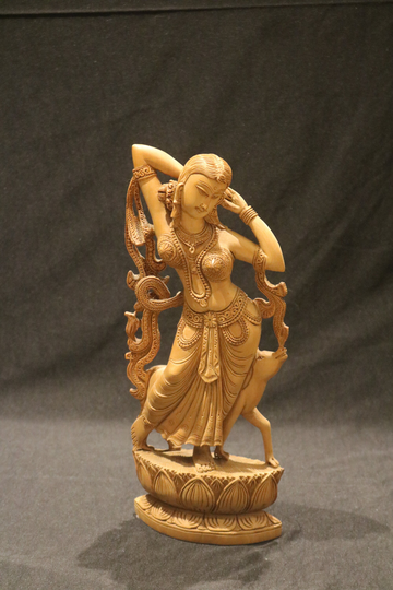 Wooden Craft/Wooden Statue/Wooden Fine Art/Hand Made Figurine/Wooden Figures/Wooden Goddes Statue/ Hindu Goddes/Yoga Figurine/Fineart Figure