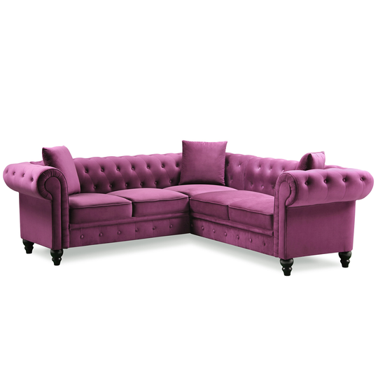 Clihome Modern Purple Polyester/Blend Sofa | GTCH-2AIA418