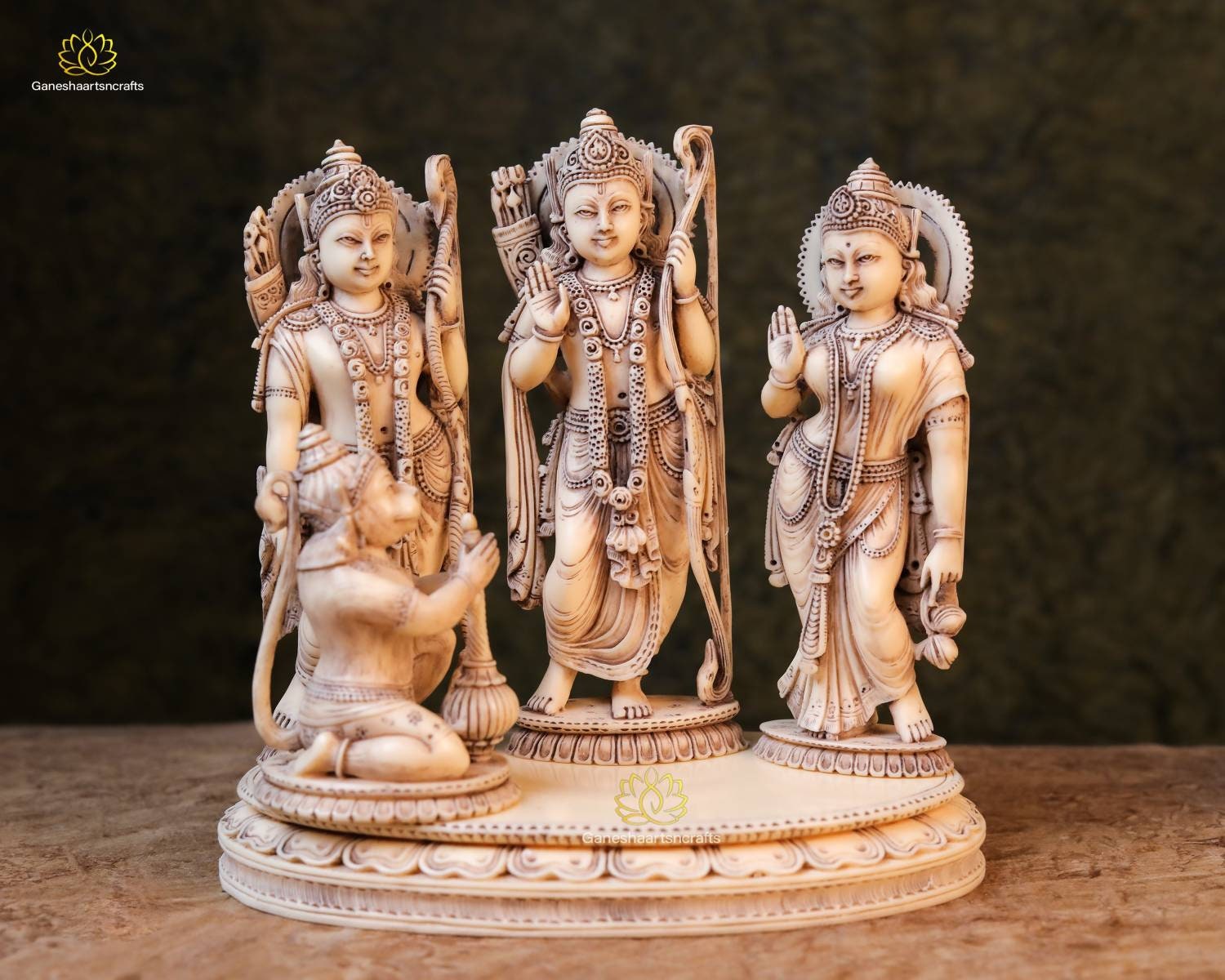 Ramdarbar Statue | 8Inch Lord Ram Hanuman Lakshman Goddess Sita Hindu God Maryada Purshottam