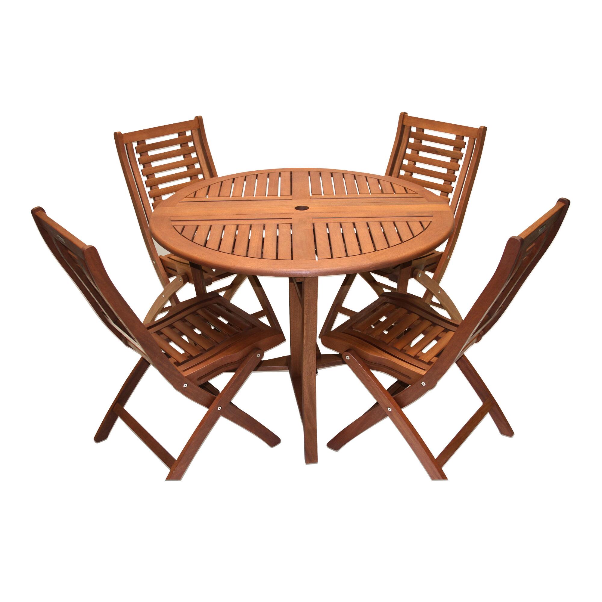 Eucalyptus Wood Danner Folding Outdoor Patio Dining Collection by World Market