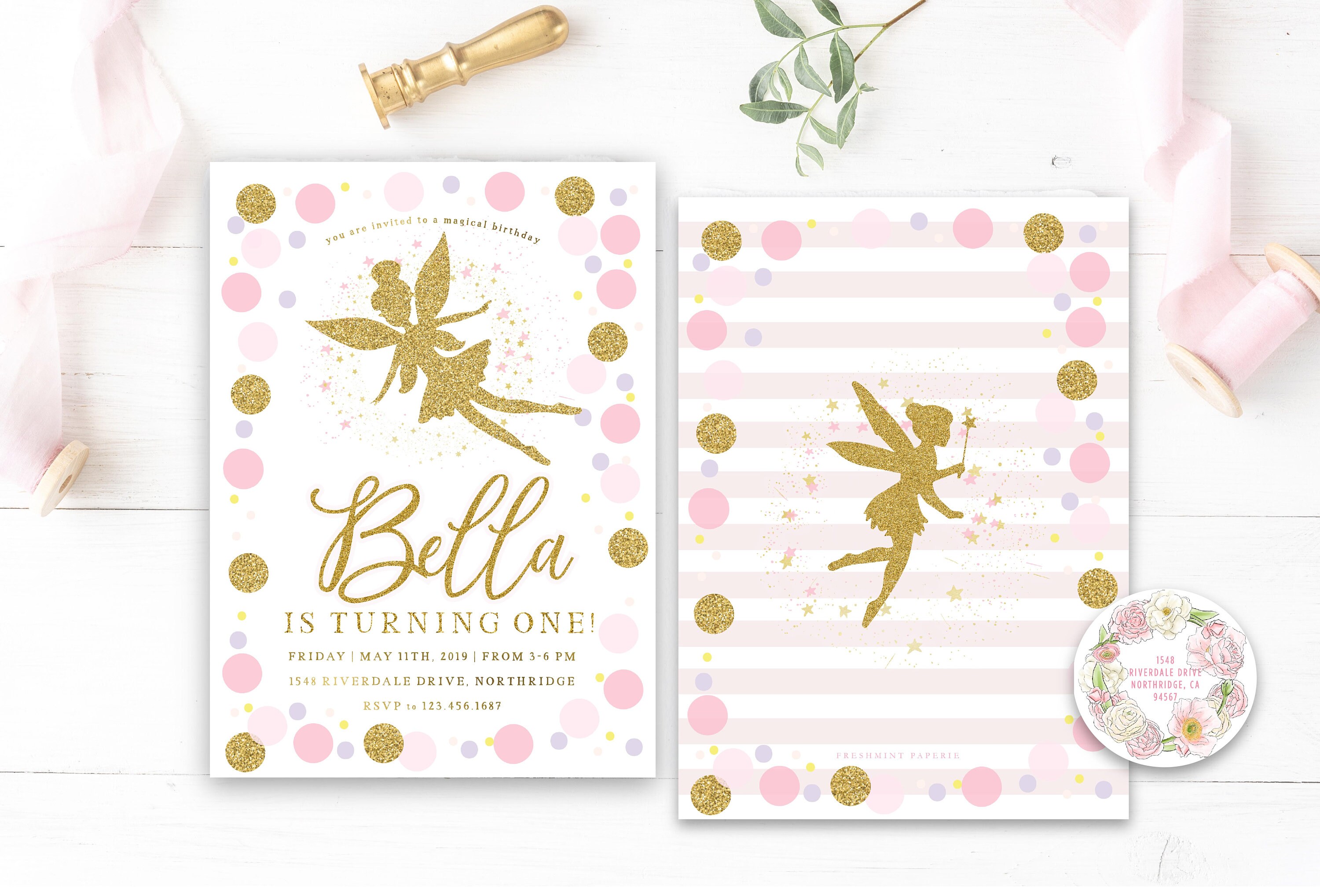 Fairy Invitation | Enchanted Confetti Invite Girls Birthday Party